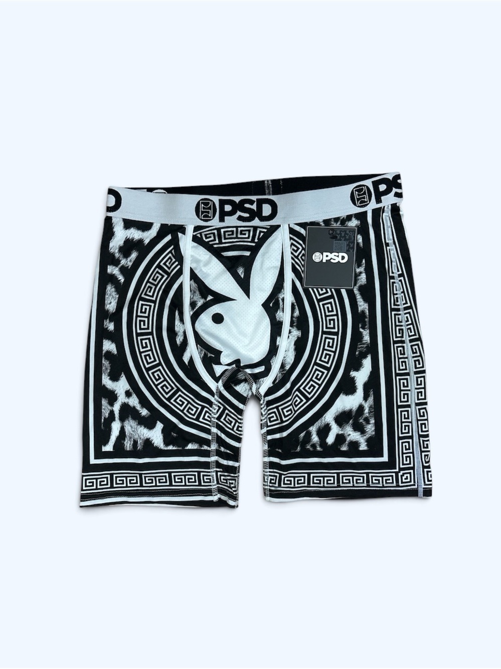 PSD PLAYBOY Black and White Logo Boxer Briefs XL
